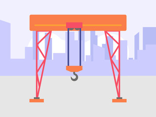 Bridge Crane Concept IllustrationVector Style