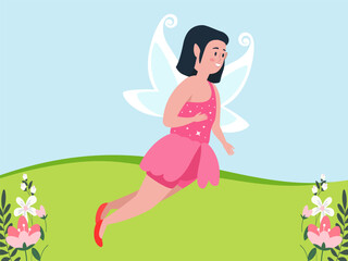 Fairy Concept IllustrationVector Style