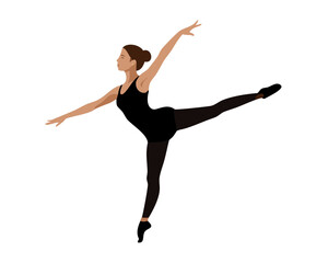 Obraz premium ballet dancer silhouette