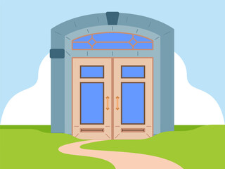 Gate Concept IllustrationVector Style