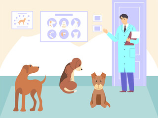 Vet School Concept IllustrationVector Style