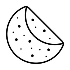 Flat Tortilla Icon – Mexican Food Vector Illustration