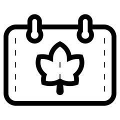 fall season calendar icon