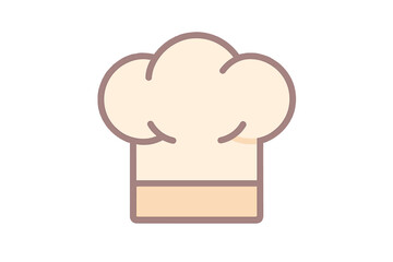 Classic chef hat icon representing culinary arts and professional cooking