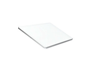 Isolated, angled, white rectangle with rounded corners on a black background