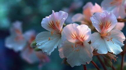 close up beautiful wildflower bloom with soft morning light 
