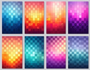 Colorful Abstract Geometric Backgrounds.