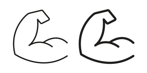 Arm icon art in black and white