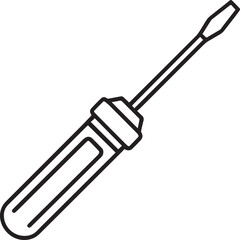 Fototapeta premium screwdriver outline vector illustration line&nbsp;art