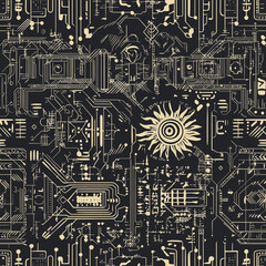 Digital Tribal Pattern – Saura Tech World Design