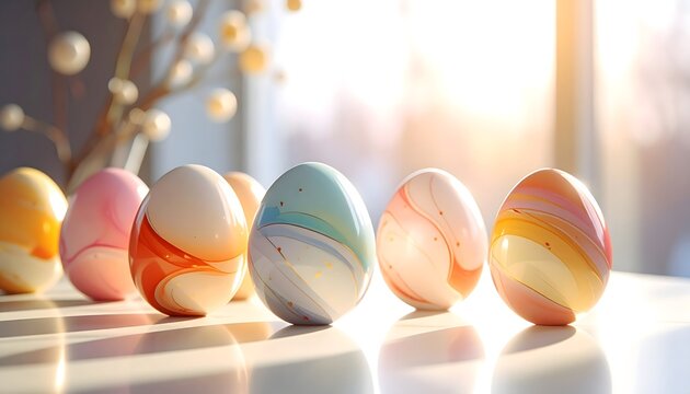 Elegant Easter Eggs: Festive Spring Decor & Holiday Background