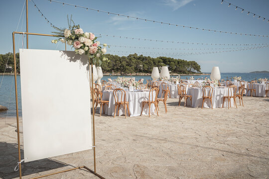 wedding reception at the beach