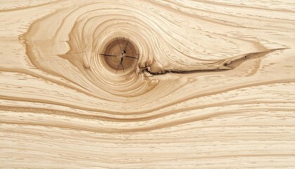Close-up of pale wood with a knot