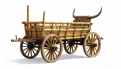 Fototapeta premium old carriage on white background