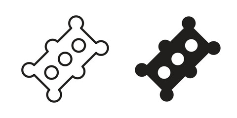 Car gasket icon art in black and white