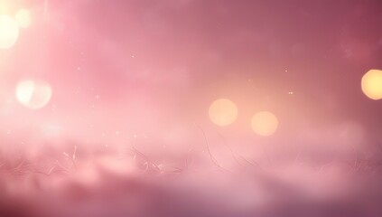 Abstract and dreamy pink bokeh background with glowing orbs for artistic design projects