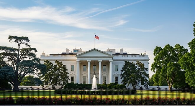 Fototapeta The White House in Washington DC, a historic landmark and symbol of American democracy.