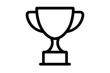 Simple outline icon of a classic trophy symbolizing victory and achievement