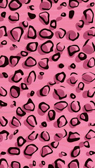 平成ギャル風！ピンクで可愛いヒョウ柄と毛並み背景