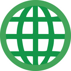 Abstract green globe icon symbolizing global connectivity technology and worldwide communication networks futuristic digital concept