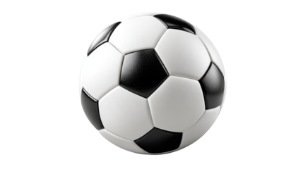 Classic Football on Display: This crisp image captures a pristine soccer ball. This shot captures the classic elements and energy of the sport