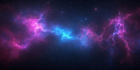 Obraz premium Stunning Cosmic Nebula in Vibrant Colors of Blue, Violet, and Pink, Illuminating Deep Space Wonders