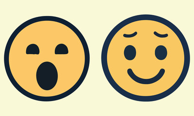 Emoji Faces Icons – Happy, Sad, Love, Angry, Reaction Emoticons Set .