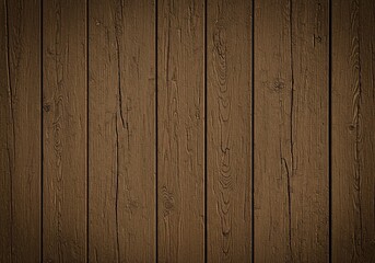 Rustic Dark Brown Wooden Planks Background Texture.