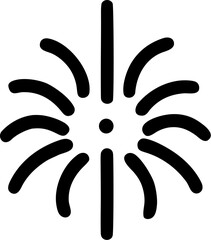 Firework Silhouette Vector | Festival, Celebration, Spark, Night Sky, Party Design