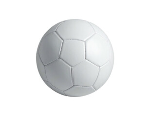 Plain white soccer ball floating in front of a black background