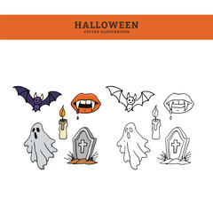 Hand Drawn Spooky Vector Illustrations 6