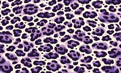 Obraz premium Exotic purple leopard fur pattern vector showing bold animal camouflage designed for modern fashion prints, textile artwork, wallpapers, and graphic design.