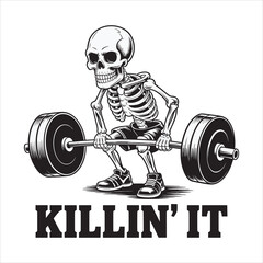 Killin it vector eps file.