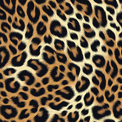 Seamless Animal Wildlife Skin Pattern. Leopard Fur Camouflage Background. Leopard Skin Texture Pattern Vector, trendy surface for fashion and textile.