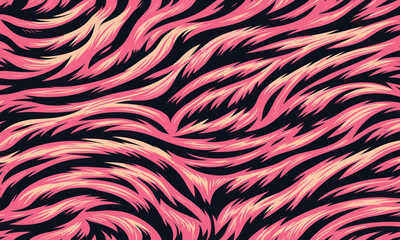 Abstract pink tiger animal striped skin texture background pattern stylish design, great for wallpapers, fabrics, modern textiles, and decoration. © Ube