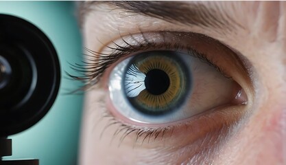 Eye Examination Close-Up ,Precision Vision ,Eye Under Medical Inspection