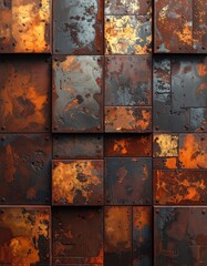 Rusty panels with various textures