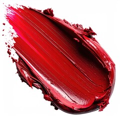 Thick, textured smear of red color