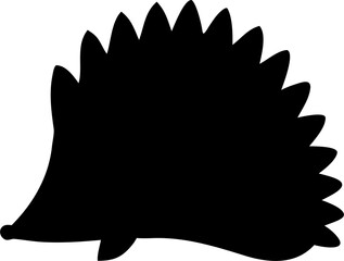 Hedgehog Silhouette Vector | Animal, Wildlife, Spiky, Pet, Forest Creature Design