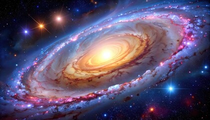 Spiral galaxy, cosmic swirl of light