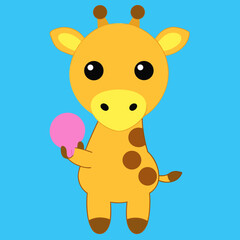baby giraffe cartoon