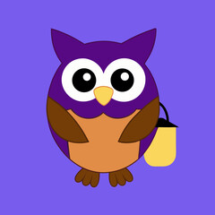 owl on a white background
