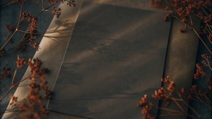 old paper with floral pattern