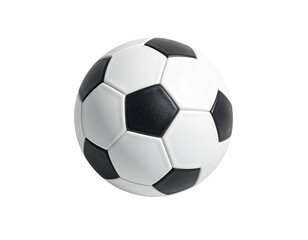 Obraz premium A classic black and white sphere for a sport, isolated on a dark background