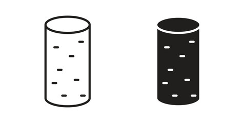 Cork wine icon art in black and white