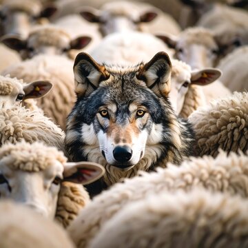 A Wolf Amongst the Sheep A Paradoxical Visual Metaphor