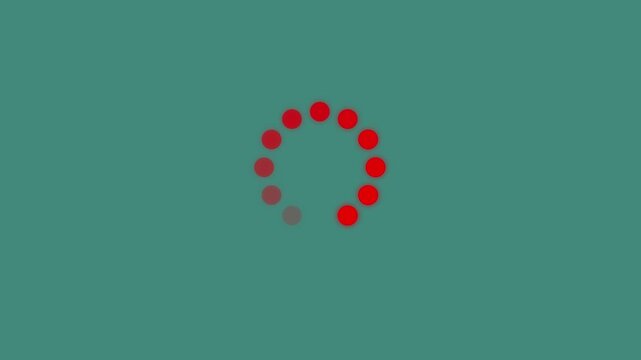 Loading - circle Modern loading animation. dots spinning animation loading and buffering icon animation on Cyan background. 