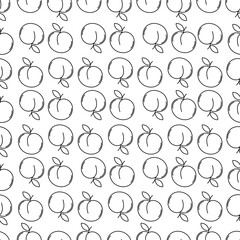 Fruit Outline Seamless Pettern