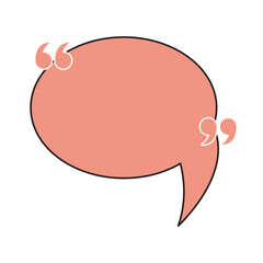 Red Oval Quote Bubble