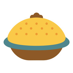 Flat Geometric Illustration of Scottish Haggis